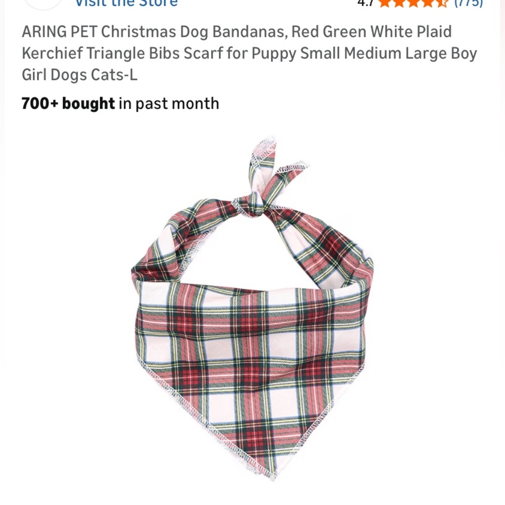 Plaid Dog Bandana